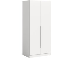 Moderne 2-deurs kledingkast - Ruimtebesparend - Praktische opbergoplossing - 80cm