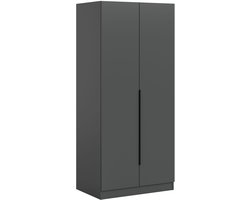Moderne 2-deurs kledingkast - Ruimtebesparend - Tijdloos design - Handige opbergoplossing - 80cm