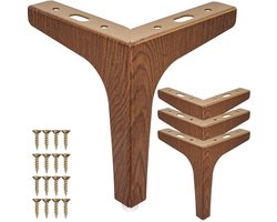 Moderne 4 inch metalen meubelpoten - set van 4 diamant driehoek poten voor kast, bank, tafel, Ottomaanse makeover