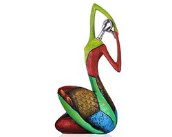 Moderne Abstracte Vrouw Beelden en Sculpturen - Creatief Full-Color Yoga Standbeeld voor Woonkamer en Décor