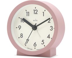 Moderne Analoge Wekker in Stoffige Roze