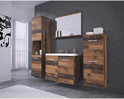 Moderne Badkamermeubelset met Wastafel - Hangende Badkamermeubels