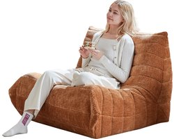 Moderne Banken, Zitzakken voor Volwassenen op de Vloer, Superzachte Memory Sponge Bank, Togo Fauteuil, Woonkamermeubels, Geschikt voor Slaapkamer, Balkon, Studentenkamer, Haardstoel (Oranje)
