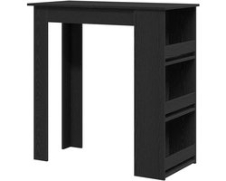 Moderne Bartafel - Statafel Houten Tafel - Drankjes Serveren - Met Plank Opbergruimte - 102 x 50 x 103.5 cm