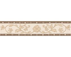 MODERNE BLOEMEN BEHANGRAND |beige bruin creme - A.S. Création Only Borders 11