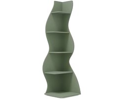 Moderne boekenkast 5 lagen - Groen - Boekenrek - Woonkamer, slaapkamer en kinderkamer - 50 × 48 cm × 177 cm - Hout