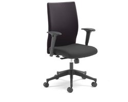 Moderne bureaustoel MILTON, zwarte rugleuning