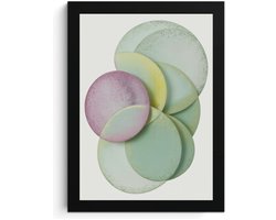 Moderne Cirkels Fotolijst A4, Abstracte Kunst Muurdecoratie, Hoge Resolutie Print, MDF Frame, Acryl Glas, Ingelijste Wandkunst