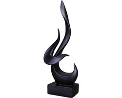 Moderne decoratieve sculptuur kunst zwarte vlam decoratief standbeeld, woonkamer slaapkamer decoratie sculpturen en figuren