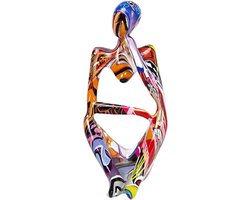 Moderne Denker Beeldhouwwerk Decoratie - Kleurrijke Grote Denker Figuren Ornamenten - Creatieve Kleurrijke Graffiti - Abstracte Hars - Standbeeld - Minimalistische Kunst - Voor Woonkamer - Slaapkamer - Kantoor