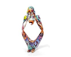 Moderne denker sculptuur decoratie - kleurrijke abstracte kunst - 1 stuk - kunsthars