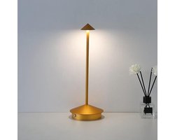Moderne draadloze LED-tafellamp, draagbare LED-bureaulamp, 3 kleurtemperaturen, oplaadbaar, voor slaapkamer, nachtkastje, woonkamer, huisdecoratie, goud