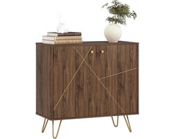 Moderne Dressoir Opbergkast met Gouden Details en Verstelbare Plank