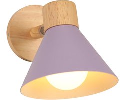 Moderne E27 Wandlamp Verstelbaar Houten Deco voor Slaapkamer en Woonkamer Ø18cm