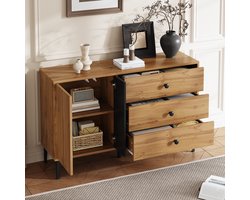 Moderne eenvoudige dressoir - kast - opbergkast - buffetkast - woonkamer set - 120x35x76 cm