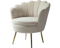 Moderne fluweel fauteuil met gouden poten - comfortabele loungestoel voor woonkamer en slaapkamer
