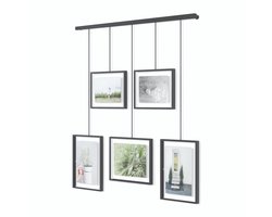 Moderne Fotocollage Fotolijst Set voor Creatieve Muurdecoratie, Flexibele Bevestiging voor 5 Lijsten in Zwart