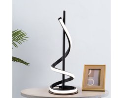Moderne gedraaide tafellamp Caz - zwart
