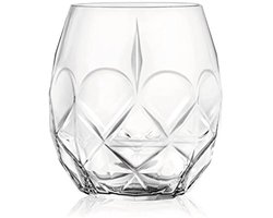 Moderne glazen waterglazen set van 6 kristallen glazen - 38 cl