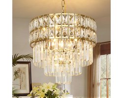 Moderne gouden kristallen kroonluchter 40 cm - Perfect voor eetkamer en hal