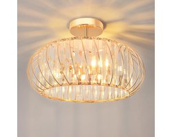 Moderne gouden kristallen kroonluchter - Plafondlamp voor woonkamer, slaapkamer, eetkamer en keuken - Ø 400 mm, E14