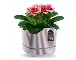 Moderne Grijze Balkon Pot met Schotel - Stijlvol en Duurzaam