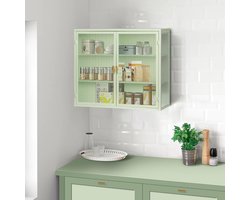 Moderne Hangkast met Glazen Deuren voor Keuken of Badkamer