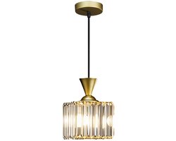 Moderne Hanglamp Kristallen Eetkamer Plafondlamp Vierkant Lampenkap voor Slaapkamer Woonkamer Goud