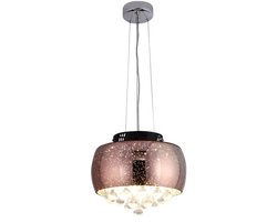 Moderne hanglamp rosé goud met kristal - 24W LED