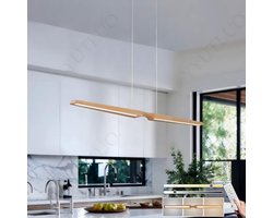 Moderne Houten Eettafel Kroonluchter met Afstandsbediening en Traploze Dimming