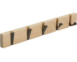Moderne Houten Kapstokhaken - 5 Opvouwbare Haken - Jassen en Accessoires