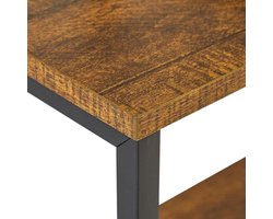 Moderne industriële S-vormige houten boekenkast met 5 lagen – Rustieke eikenhouten opbergplank voor woonkamer, slaapkamer of kantoor – Decoratief displayrek voor boeken, planten en woonaccessoires – Stevig vrijstaand ontwerp – 76x24x128 cm