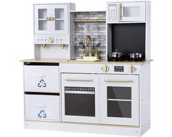 Moderne kinderkeuken - Met accessoires - Houten speelgoedkeuken - Licht- en Geluidseffecten