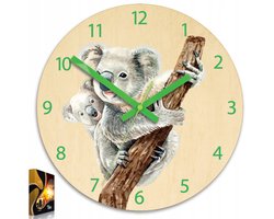 Moderne Koala wandklok voor kinderkamer - Stille beweging