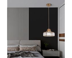 Moderne Kristallen Hanglamp - LED Kristallen - Kroonluchter - Goud - 25 cm - Gangpad of Hal Lamp - Crystal Led Lamp - Plafoniere