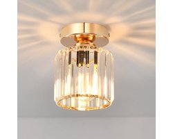 Moderne Kristallen Kroonluchter voor Hal of Badkamer - E27 - Compacte Glazen Lamp