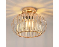 Moderne Kristallen Kroonluchter voor Hal of Badkamer - E27 - Compacte Glazen Lamp