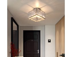 Moderne Kristallen Plafondlamp - LED Kristal Kroonluchter - Gangpad Lamp - Zwart - LED Lamp - Moderne lamp
