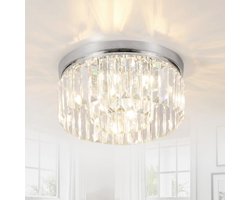 Moderne Kroonluchter met 6 Lichten van Kristal voor Woonkamer en Slaapkamer - Chroom en Glas