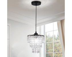 Moderne kroonluchter met kristallen regendruppels voor slaapkamer en eetkamer