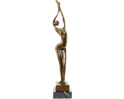 Moderne Kunst - Naakte Vrouw - Bronzen Beeld - Modern Art Sculptuur - Gesigneerd Kunstwerk - Beelden & Figuren - Brons Beeld - 17x15x87
