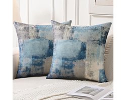 Moderne Kunstkussenslopen - Multifunctioneel - Set van 2 - 40 x 40 cm - Polyester Linnen