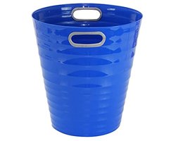 Moderne kunststof prullenbak voor kantoor, slaapkamer en badkamer - Inhoud 12,5 l - Blauw