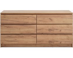 Moderne Ladekast met 6 Lades – Eikenhout Look | Tijdloos & Functioneel