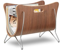 Moderne lectuurbak met handgreep - decoratief en praktisch - 1 stuk - hout