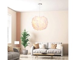 Moderne LED Hanglamp met Veerdecoratie voor Slaapkamer