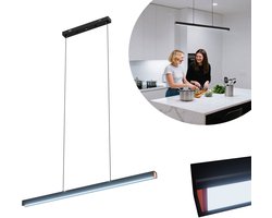 MODERNE LED PENDELLEUCHTE 36W KALTWEIß HÖHENVERSTELLBAR HÄNGELEUCHTE HÄNGELAMPE LINEARE DESIGN ESSZIMMERLAMPE DECKENLAMPE FÜR WOHNZIMMER, ESSZIMMER, KÜCHE, SCHLAFZIMMER, BÜRO