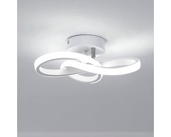 Moderne LED-plafond lamp, 22 W Klavervorm 2500LM Plafondlamp Voor Binnenverlichting Hal Keuken Slaapkamer Badkamer Wit 6000K Diameter 25 Cm [Energieklasse E]