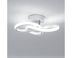 Moderne LED-plafond lamp, 22 W Klavervorm 2500LM Plafondlamp Voor Binnenverlichting Hal Keuken Slaapkamer Badkamer Wit 6000K Diameter 25 Cm [Energieklasse E]