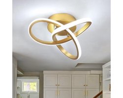 Moderne LED-plafond lamp, 22 W Klavervorm 2500LM Plafondlamp Voor Binnenverlichting Hal Keuken Slaapkamer Badkamer Wit licht 6000K Diameter 25 Cm [Energieklasse E]